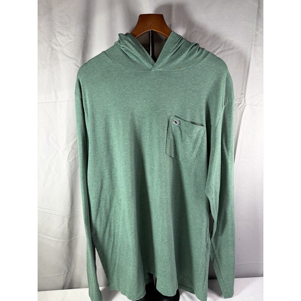 Vineyard Vines Edgartown Green Pullover Hoodie Whale Logo Pocket Mens XL
